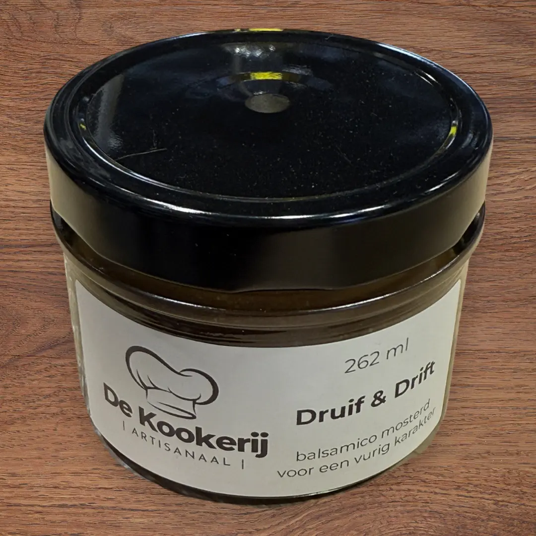 Druif & Drift – Artisanale balsamico-mosterd met karakter, lokaal gemaakt in Brasschaat