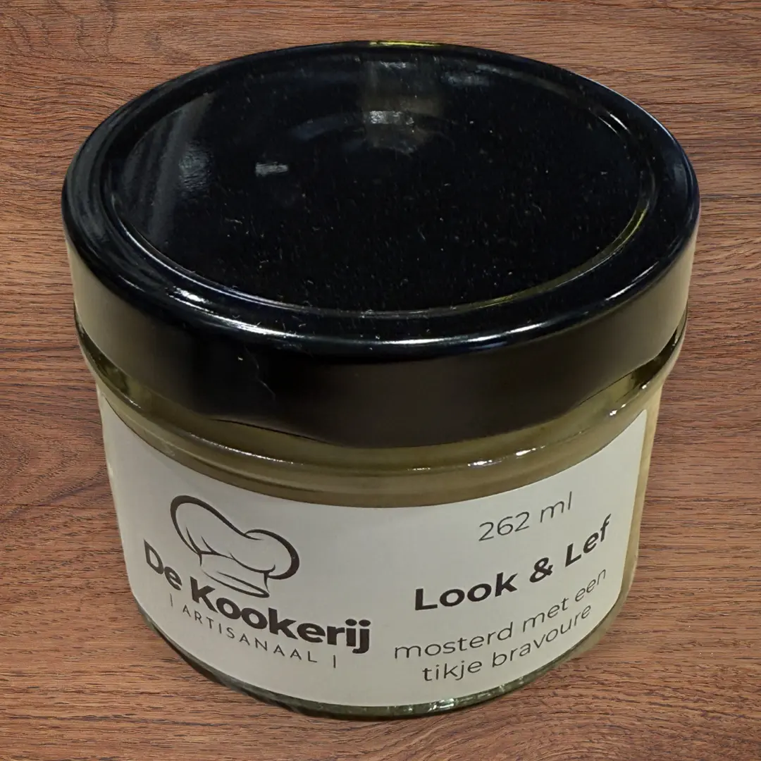 Look & Lef – Mosterd met look, lef en smaak, ambachtelijk gemaakt bij De Kookerij