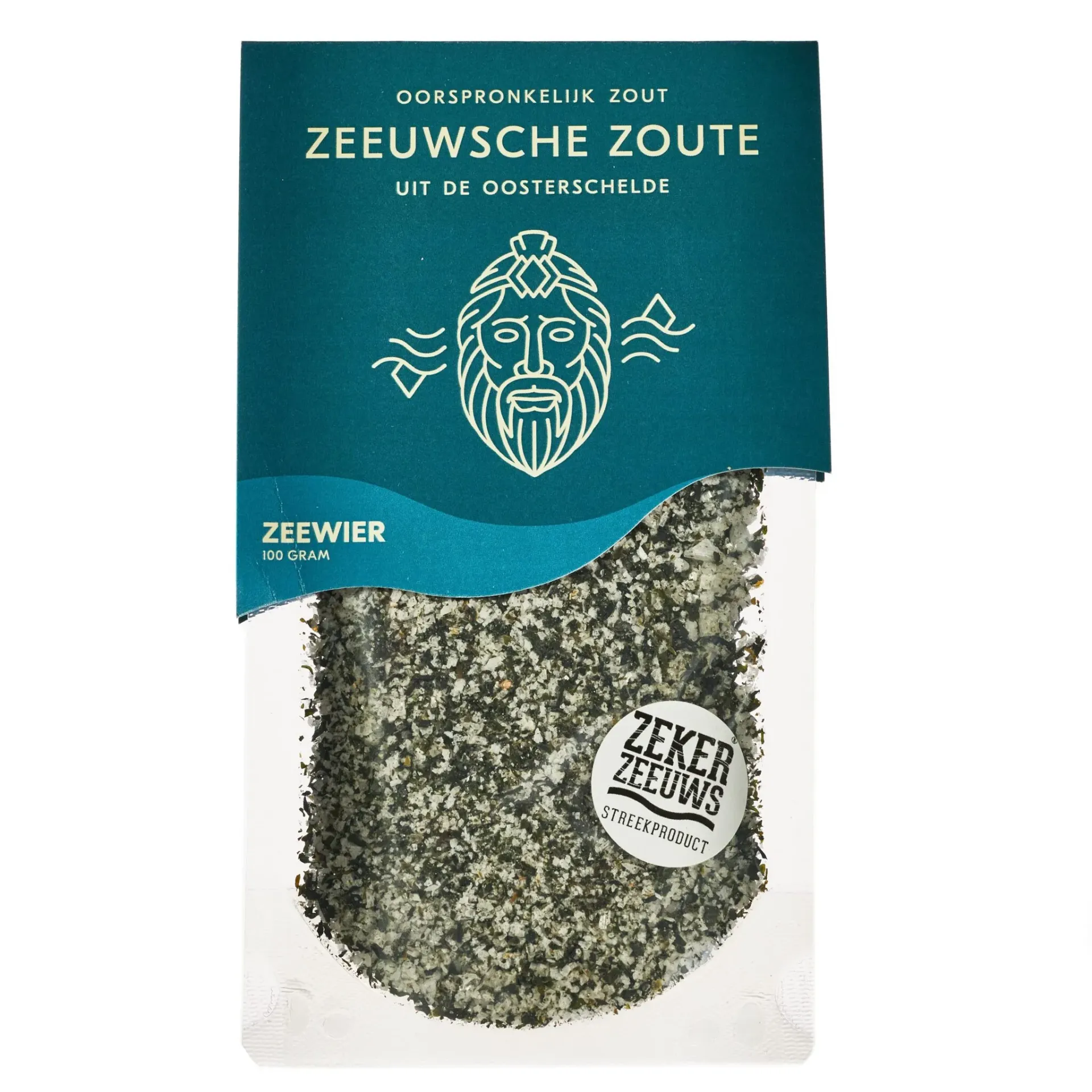 Zeeuwsche Zoute Wakame/Zeewier met zout stazak 100 gr.