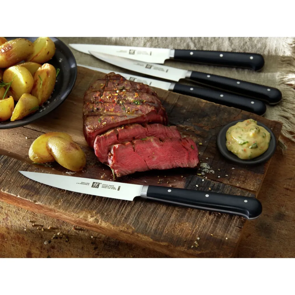 Steakmessen zwart, 6 delig