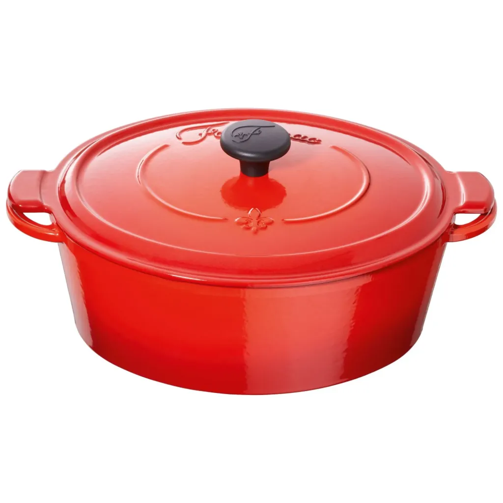 Cocotte Fontignac Ovaal 29 cm rood