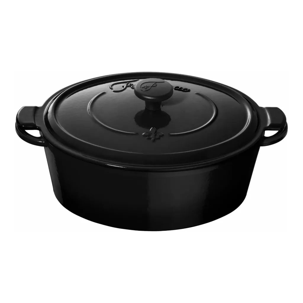 Cocotte Fontignac 4,3 liter ovaal zwart
