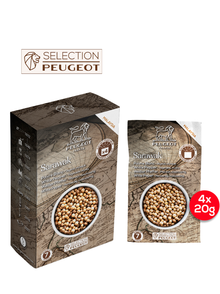 4 X 20g Sachets of Malaysian White Pepper Sarawak 