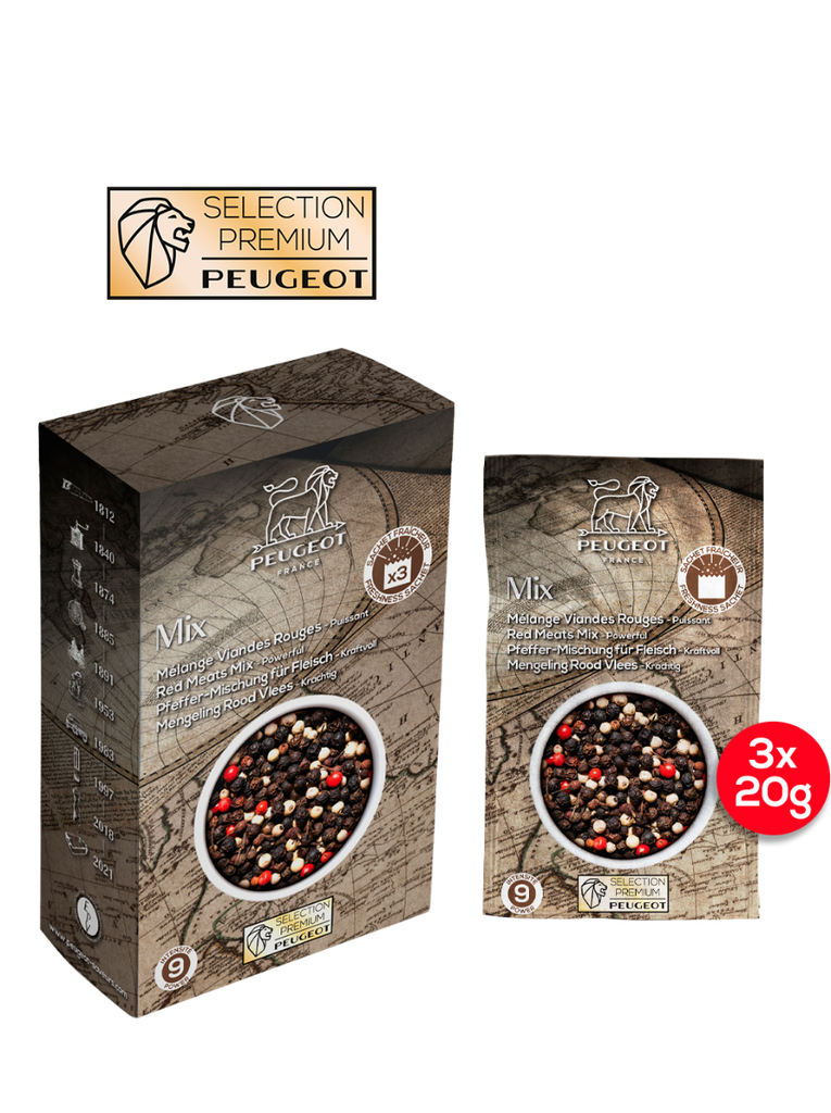 3 X 20g Zakjes van gemengde Peper voor rood vlees