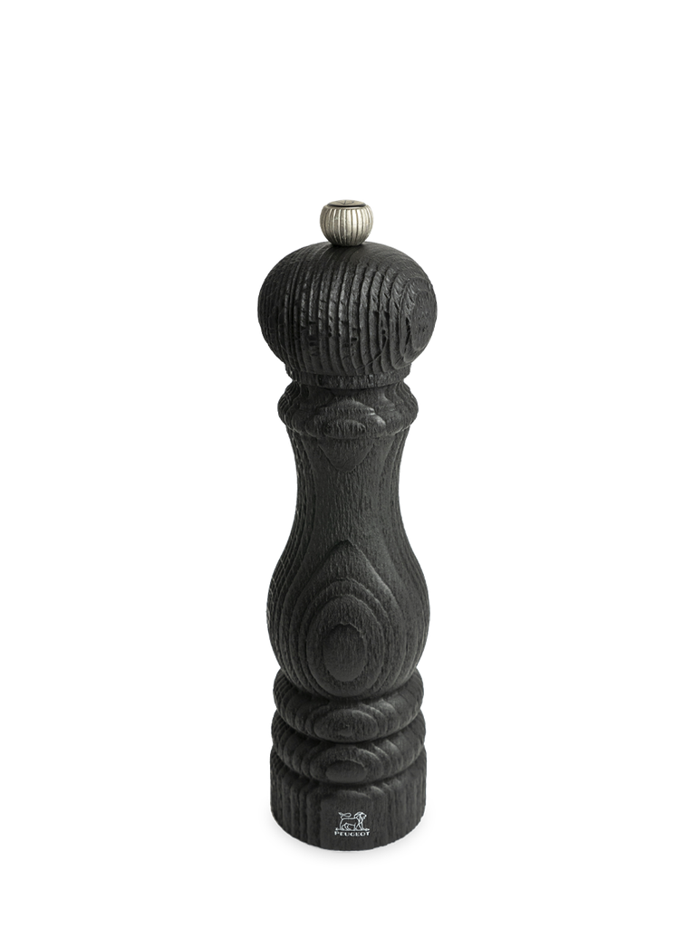 Manual Upcycled Wooden Pepper Mill in Black, 22cm Paris Nature Black