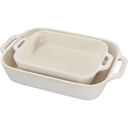 Set Gratineerschalen 20 & 27 cm ivoor