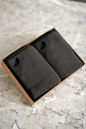 Klud Keukendoeken Charcoal 2 stuks in kado verpakking
