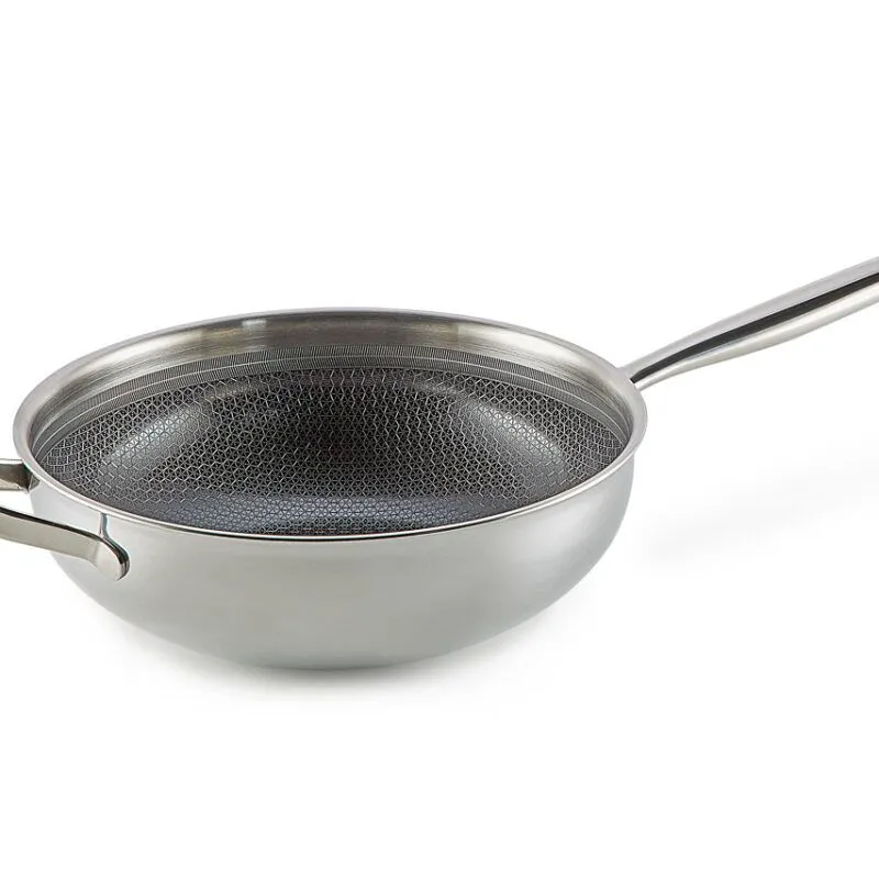 Habonne Hybrid, Antikleef Wok 30 cm, 3ply, met duurzame ECO-Hybride coating, PFASvrij