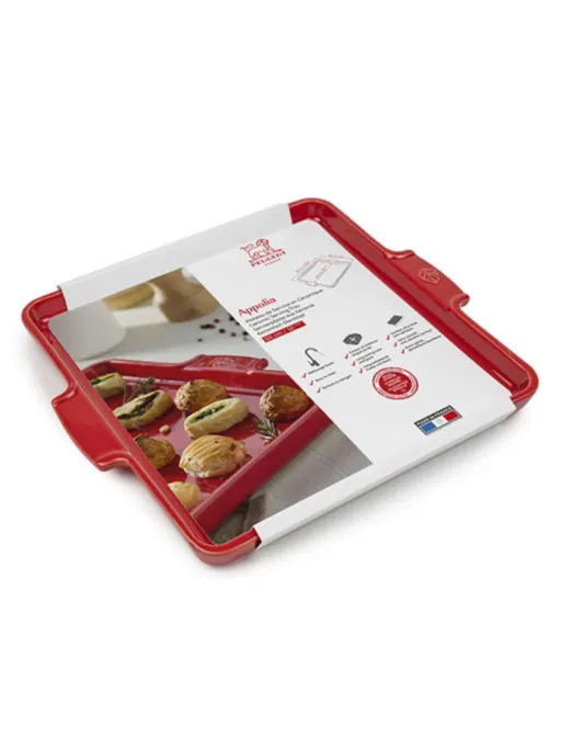 Keramisch dienblad rood 32 cm