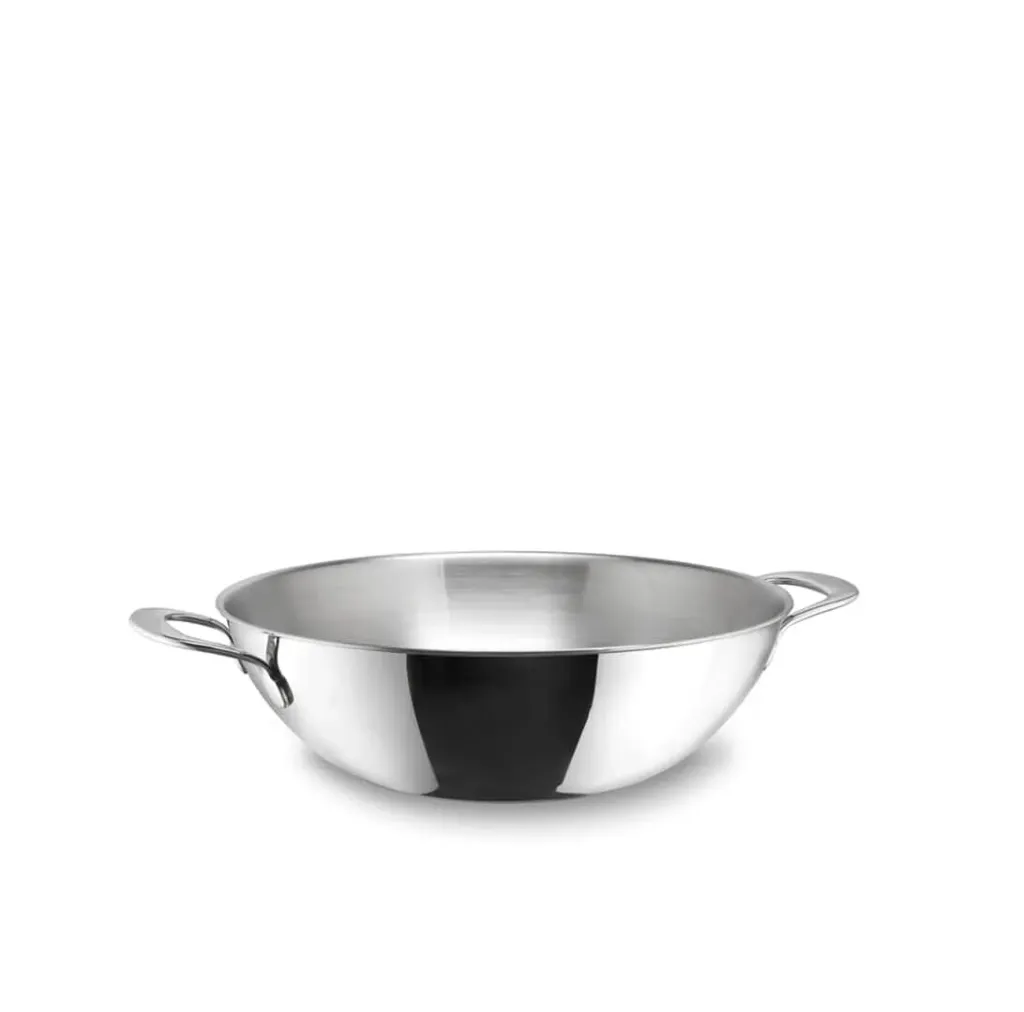 Triply Wadjan wok met 2 zijgrepen rvs 30 cm